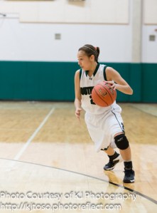 Southwest freshman Briana Longoria looks for driving room to score two of her game-high 16 points.