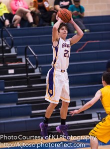 Brackenridge senior Gabe Hildebrand sets up a three-pointer on his way to a 33-point outing against Brennan.