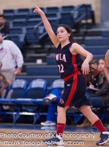 Azel Garza of Young Women's Leadership Academy scored 15 points Saturday against Fox Tech.