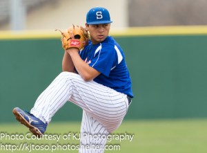 Isaac Lugo was the winning pitcher in South San's 4-3 decision over Brandeis in the NEISD Tournament.