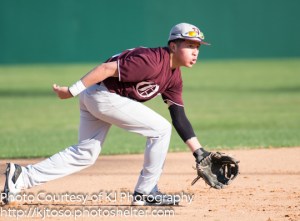 Highlands shortstop Bryan Ortega hones in on a grounder Feb. 27 against Taft.