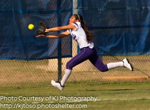 Brackenridge left fielder Josette Garcia made an outstanding running catch to end the third inning against Champion.