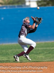Highlands shortstop Steven Martinez settles under an infield pop up.