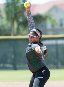 Southwest junior Caitlin Terrazas delivers a pitch against San Benito.