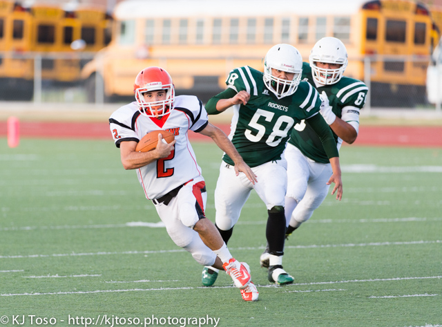 Burbank senior Daniel Tello ran for 220 yards and passed for 130 against Jefferson.