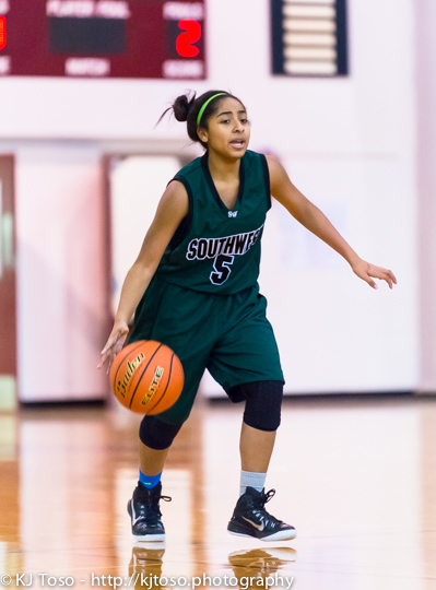 Southwest point guard Karyssa Henry brings the ball upcourt.