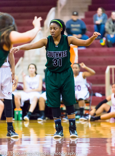 Aaliyah Holmes scored 16 points in leading Southwest past Corpus Christi Ray in its District 28-6A opener.